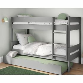 Stompa Compact Bunk Bed in Grey with Open Trundle