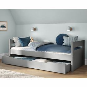 Stompa Uno Single Bed with Trundle in Grey