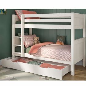Stompa Classic Originals Bunk Bed in White with Trundle Drawer