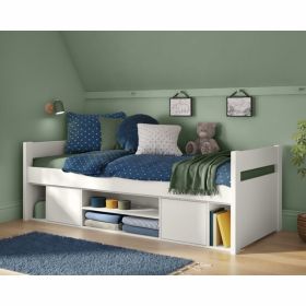 Stompa Uno Single Bed with Underbed Storage in White