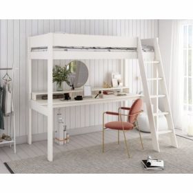 Kids Avenue Estella White High Sleeper with Gaming Desk
