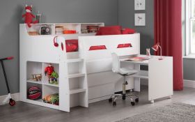 Julian Bowen Jupiter Mid Sleeper Cabin Bed in White