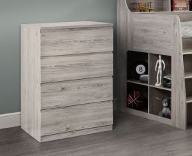 Julian Bowen Jupiter 4 Drawer Chest in Grey Oak