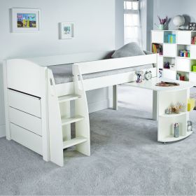 Stompa Uno S Mid Sleeper With Pull Out Desk And Chest
