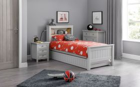 Julian Bowen Maine Bookcase Bed and Underbed Drawer in Dove Grey