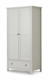  Julian Bowen Maine 2 Door Combination Wardrobe in Dove Grey