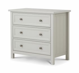 Julian Bowen Maine 3 Drawer Chest in Dove Grey