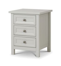 Julian Bowen Maine 3 Drawer Bedside in Dove Grey