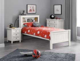 Julian Bowen Maine Bookcase Bed in Surf White