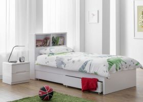 Julian Bowen Manhattan Bookcase Bed In White