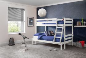 Julian Bowen Merlin Triple Sleeper Bunk Bed in Surf White