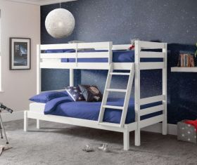 Julian Bowen Merlin Triple Sleeper Bunk Bed in Surf White