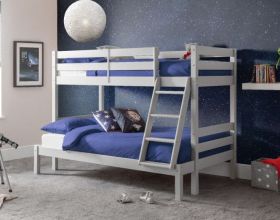 Julian Bowen Merlin Triple Sleeper Bunk Bed in Dove Grey