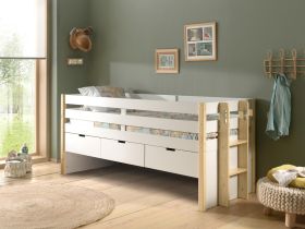 Vipack Margrit Cabin Bed in White & Oak