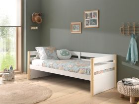 Vipack Margrit Day Bed in White & Oak