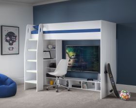 Julian Bowen Nebula Gaming High Sleeper Bed in White