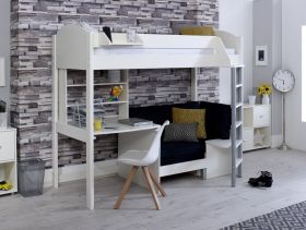 Kids Avenue Noah C High Sleeper Bed with Sofabed, Desk & Shelving