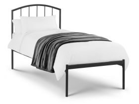 Julian Bowen Onyx Single Bed in Satin Grey