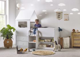 Julian Bowen Orpheus Midsleeper With Storage In All White