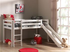 Vipack Pino Mid Sleeper Bed with Slide in White