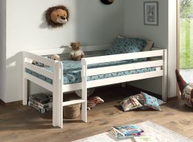Vipack Pino Low Mid Sleeper Bed in White