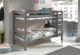 Vipack Pino Low Bunk Bed in Grey