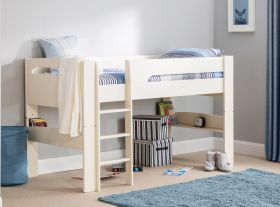 Julian Bowen Pluto Mid Sleeper Bed in Stone White