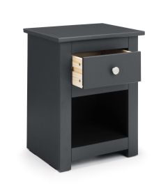 Julian Bowen Radley 1 Drawer Bedside in Anthracite