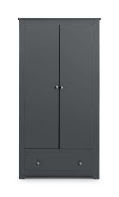 Julian Bowen Radley 2 Door Combination Wardrobe in Anthracite