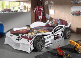 Vipack Max Racer Car Bed in White