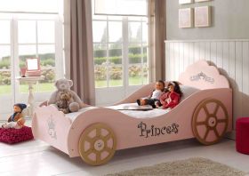 Vipack Princess Car Bed in Pink