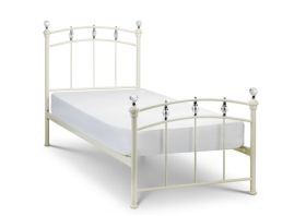 Julian Bowen Sophie Crystal Bed in Stone White - 3ft Single