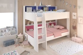 Parisot Tam Tam White Bunk Bed + 2 x Superior Mattress Bundle