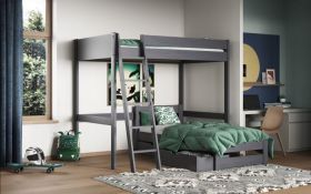Astral Small Double Grey Highsleeper & Single Bed with Optional Drawers