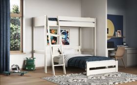 Astral White High Sleeper With L Shaped Small Double Bed