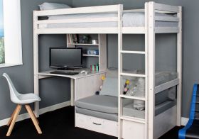 Thuka Hit 9 Highsleeper Bed with Desk & Sofabed