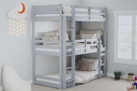 Birlea Tressa Triple Stack Bunk Bed in Grey