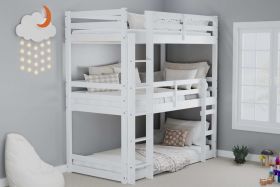 Birlea Tressa Triple Stack Bunk Bed in White