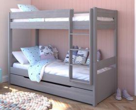 Stompa Uno Bunk Bed in Grey with Trundle