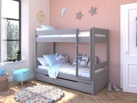 Stompa Uno Bunk Bed in Grey with Trundle