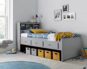 Veera Guest Bed in Grey - With Storage