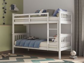 Flair Koop Detachable Bunk Bed in White - 3ft Single