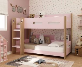 Kidsaw Calypso Bunk Bed in Pink & Oak