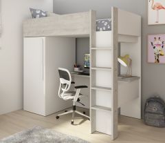 Trasman Calella Gaming High Sleeper Bed with Desk & Wardrobe