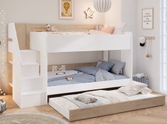 Parisot Andrea Staircase Bunk Bed in White and Oak
