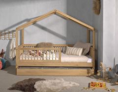 Vipack Forrest House Bed with Trundle in Solid Oak