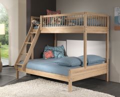 Vipack Forrest Triple Bunk Bed in Solid Oak