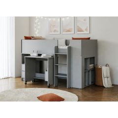 Marley Mid Sleeper Cabin Bed in Grey