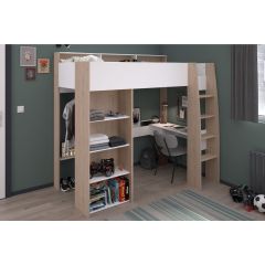Parisot Shelter High Sleeper Bed in White & Oak