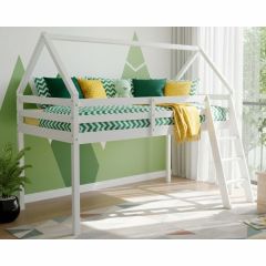 Kidsaw Jinsen Mid Sleeper House Bed in White